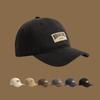 Four Seasons Casual Peaked Hat Men's Big Head Circumference Soft Top Patch Retro Hat Autumn and Winter Versatile Baseball Cap Tide