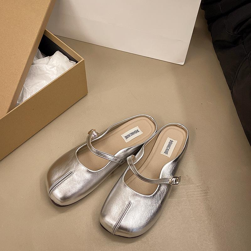 Soft bottom bag head slippers women's summer wear new cool slippers flat bottom lazy half slippers drag