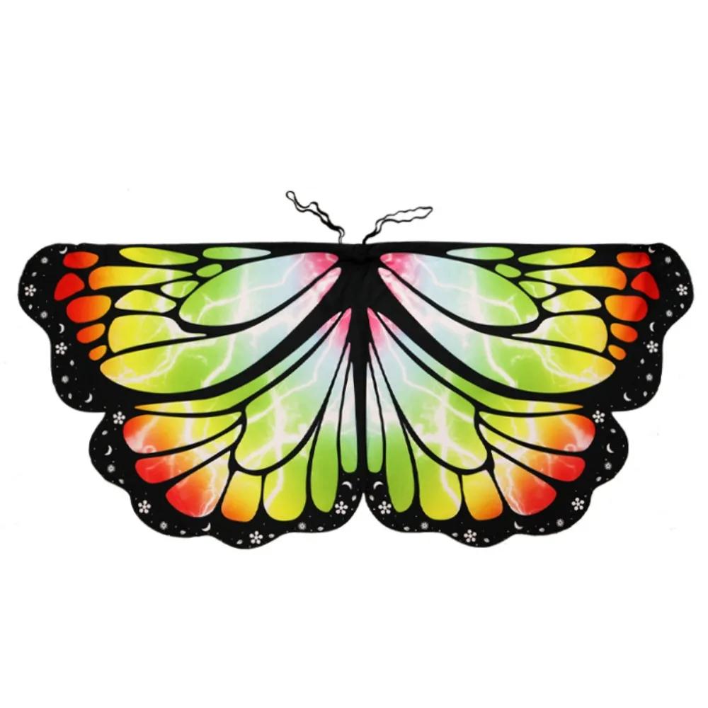 Cute Chiffon Butterfly Cape Dressing Up Costume Butterfly Wings Shawl Party Props Wing Cloak Kids