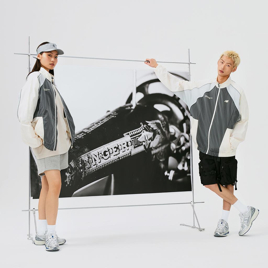 New Balance Jackets Unisex Gray Stand Collar Moderate Other NAE24011-DKG
