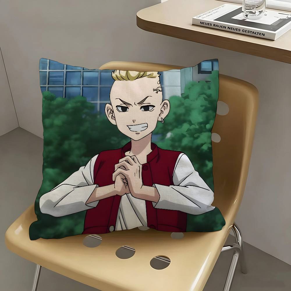1pc Ken Ryuuguuji Anime Characters Pillow Case Fashion Square Pillowcase Bedroom Sofa Room Ins Decoration Leisure