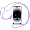 Crossbody Case - BRAND - iPhone 14 Pro Max - Shockproof Protection - Purple - Flexible