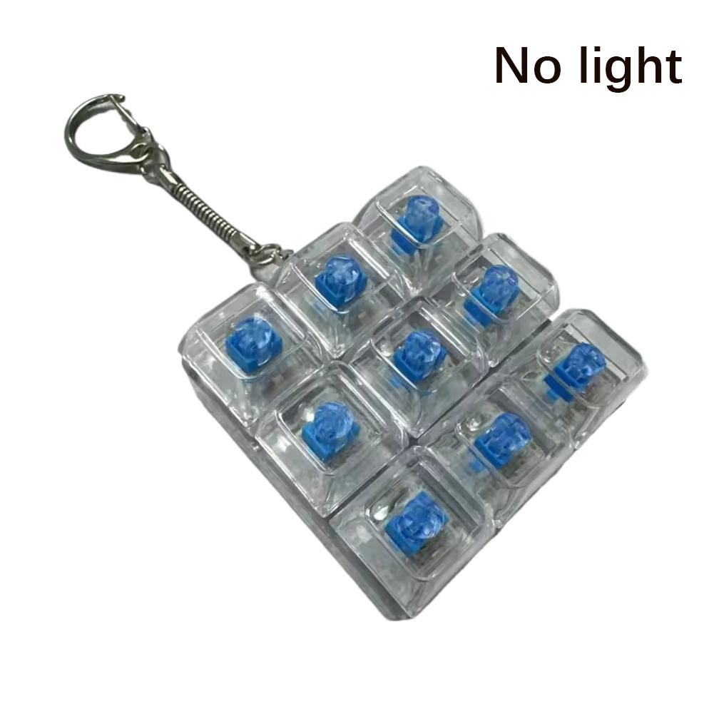 

Fidget Keychain Nine Button Press Key Toy Light Up Keychains Stress Relief Keyboard for Kids Children Bag Keys Decoration Gift Present Accessory