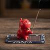 Cute Cat Ceramic Aroma Diffuser Incense Burner Holder Creative Desk Pen Holder Tea Pet Home Decor Office Gift for Living Room