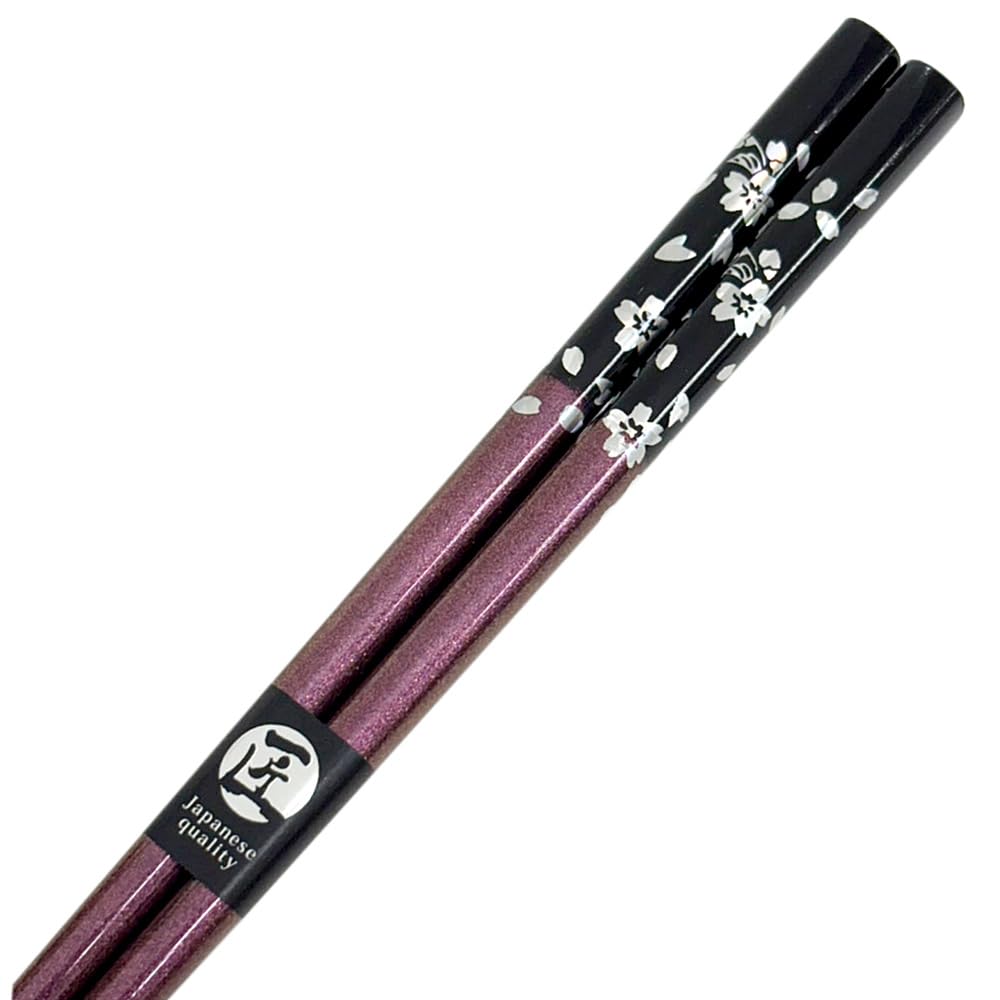 Chopsticks Silver Cherry Blossom Unisex Made in Comes with Paulownia Wood Box and Gift Dishwasher Gift for Senior Respect for the Aged First