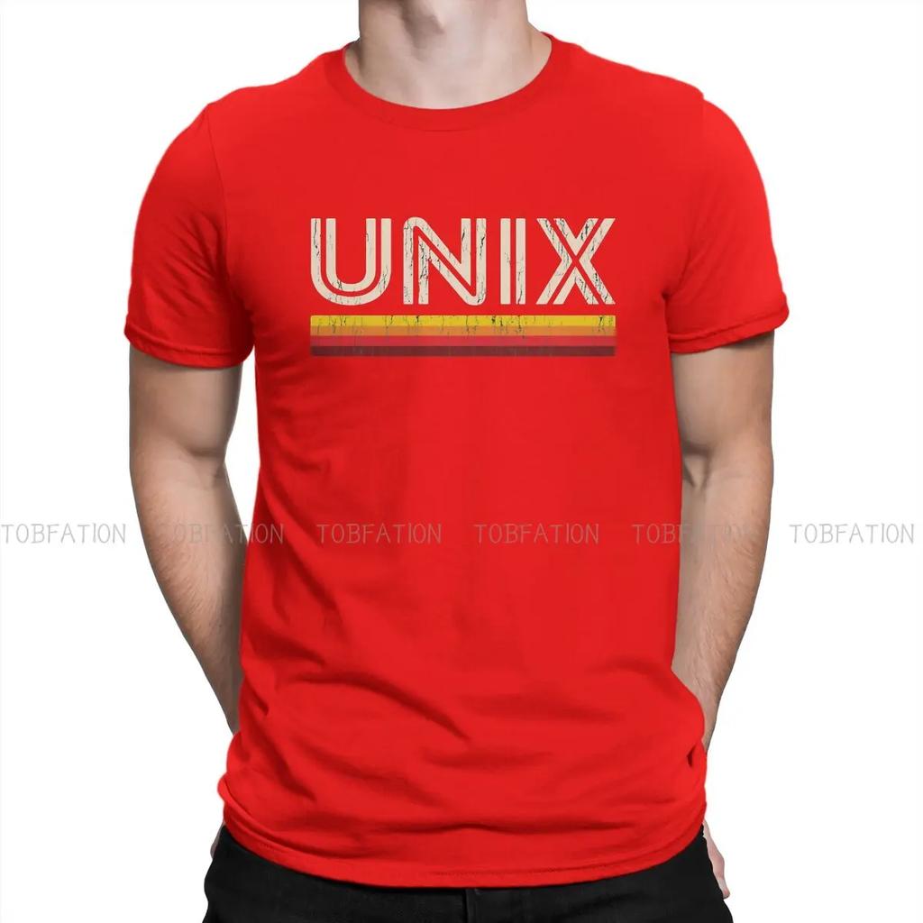 Linux Operating System Tux Penguin Pure Cotton TShirt UNIX Retro Elegant T Shirt Leisure Men Clothes New Design Trendy