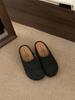 Niche Casual Hand-woven Hollow Breathable Bag Head Half Slippers Women's Autumn Wear Roman Style Thick-soled Muller Shoes