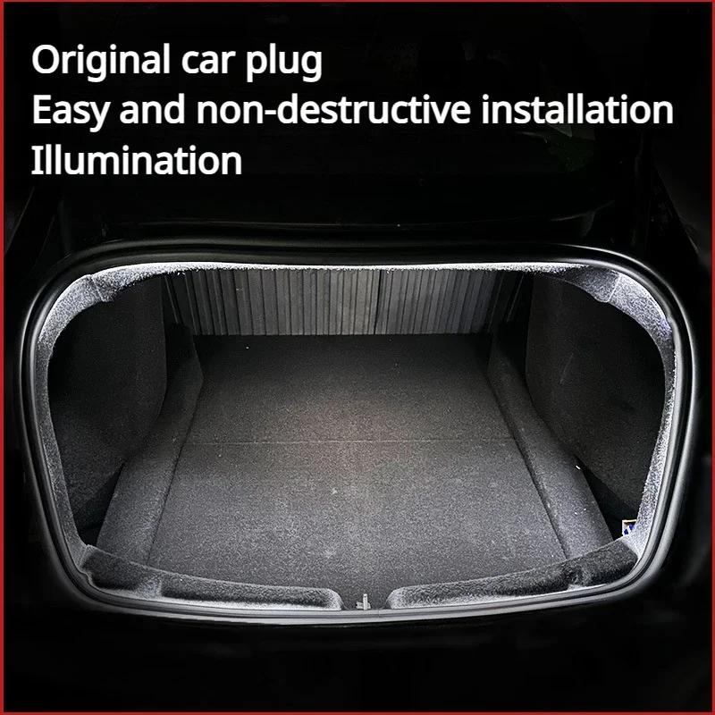 For New Tesla Model3 Highland 2024 Car LED Light Strip Flexible Rear Trunk Waterproof Neon Lights Accessories for Tesla Model 3+