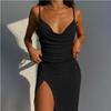 Women Summer Split Slip Dress Ladies Summer Evening Party Cocktail Dresses
