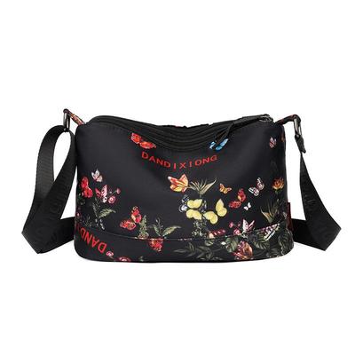 2025 Damen Große Kapazität Mehrere Fächer Nationaler Trend Print Modische Umhängetasche für Reisen