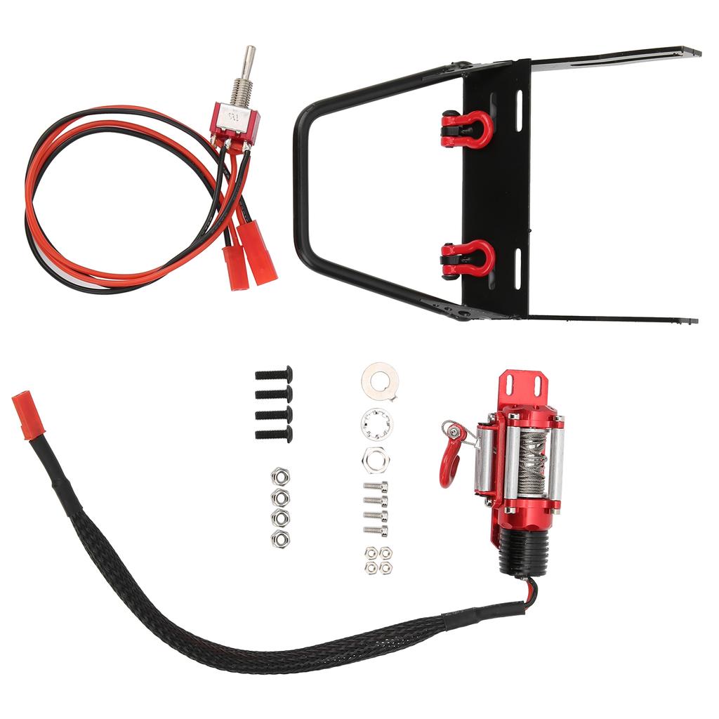 Front Bumper with Winch Upgrade Parts Accessory Fit for SCX10 1:10 RC Crawler Climbing Car