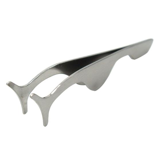 False Eyelash Nippers Curved Eyelash Extension Applicator Stainless Steel Tweezers for Applying False Eyelash