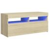 Moderne, Minimalistische TV-Schränke Mit LED-Lichtern, Wohnzimmer- Und Schlafzimmer-TV-Schränke, Stauraum-Sideboards, 90x35x40 Cm