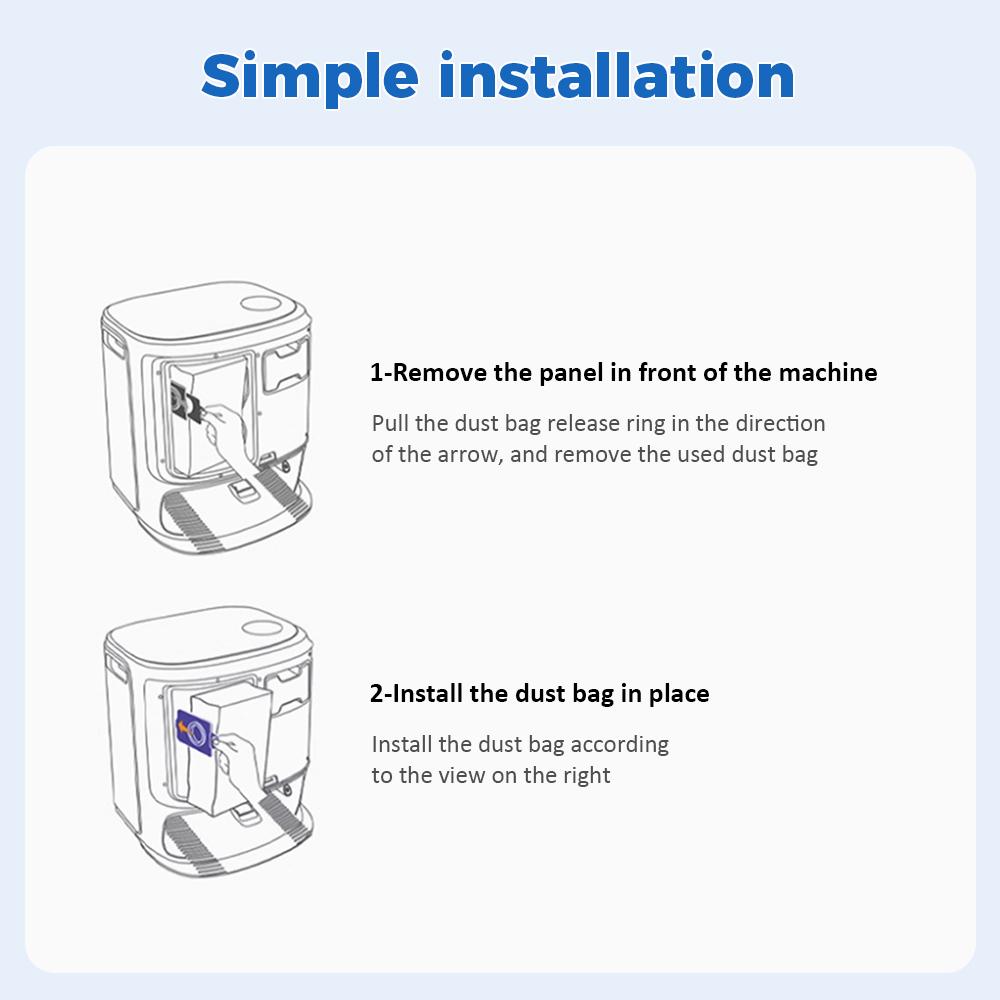 Dust Bags Fit For Narwal Flow /Freo Z Ultra /Freo Z10/Z10 Ultra /J5X Sweeping Robot Vacuum Cleaner Dust Bags Accessories Parts