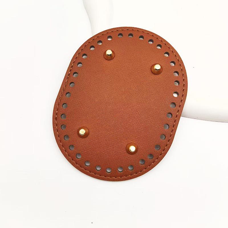 DIY HyunA Hand-Woven Crochet Bag Base: Oval Leather Bottom Plate & Luggage Accessories