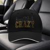 Crazy Letter Sandwich Baseball Cap  Black Adjustable Duckbill Hat  Unisex Fashion Sports Cap for Travel Parties