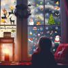 2 Pieces Christmas Santa Claus Window Stickers Anti-static Decorations Visible Xmas Tree Stocking Home Decor Wall Decals