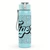 1PC Repeating Tigers Bold Letter Mark 750ml Color Plastic Water Bottle Leakproof Flip Straw Lid For Sports Office Home Use