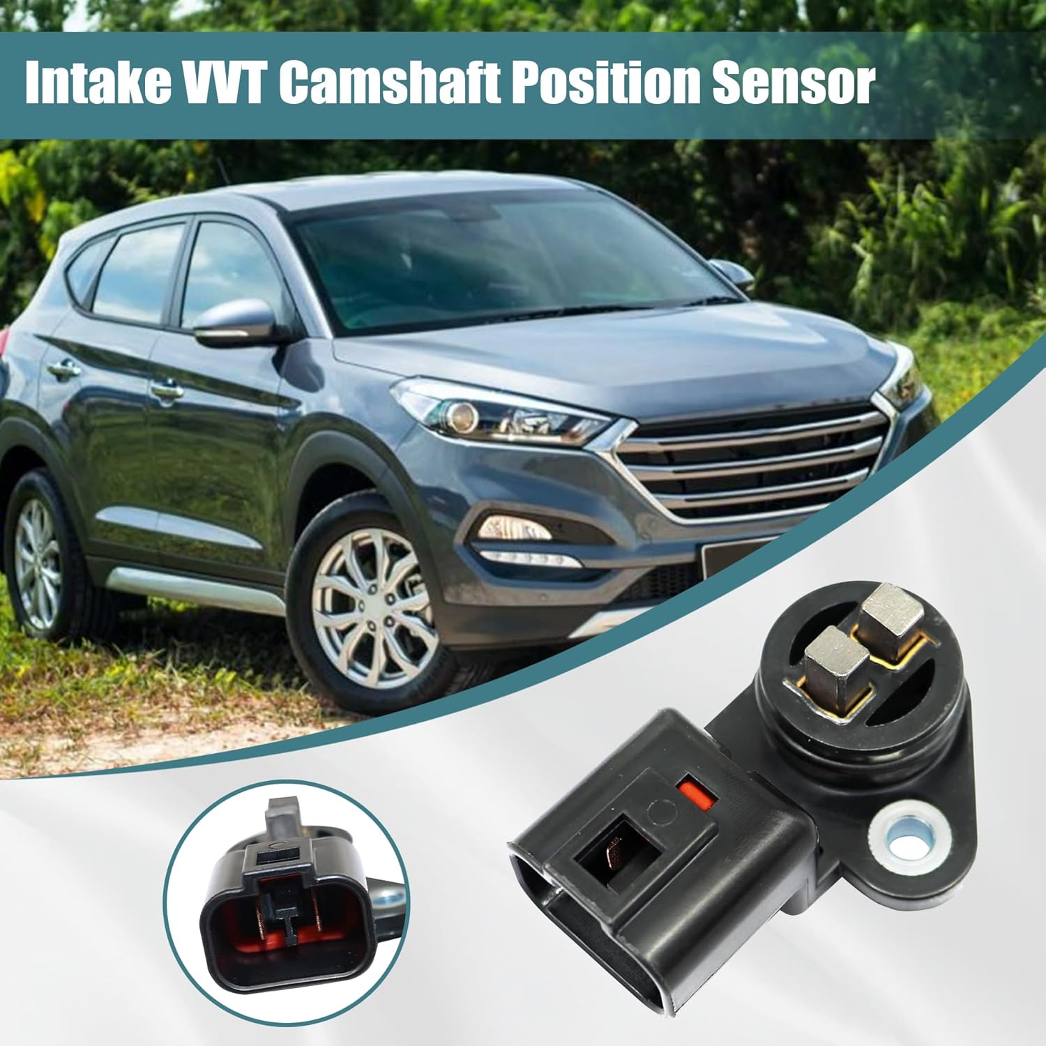 

GXARTS Intake VVT Camshaft Position Sensor Replace 24360-2GGD0 K4672 Compatible with Hyundai Kia 2.0 2.4L 2014 2015 2016 2017 2018 2019 2020