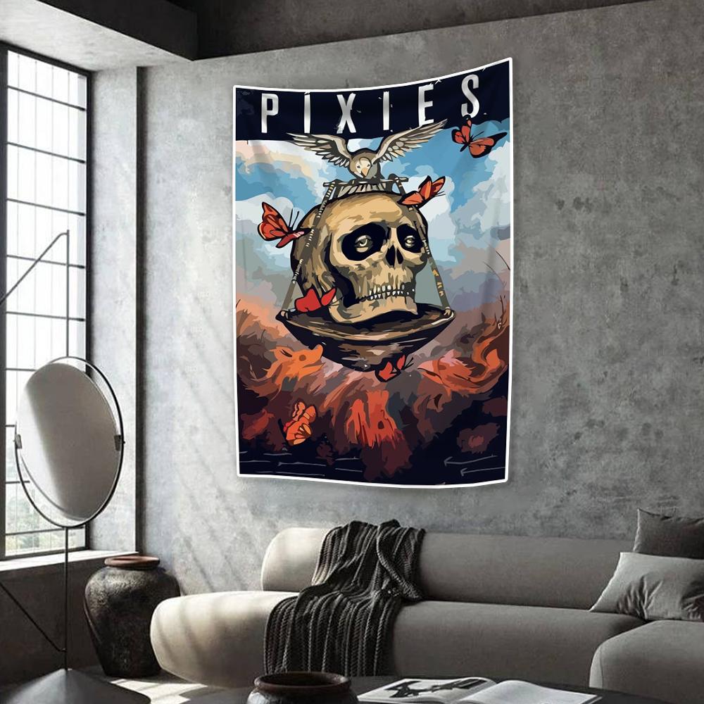 Alternative Rock Band Tapestry Pixies Home Decoration Large Fabric Wall Hanging Dormitory Party Background Concert Decor
