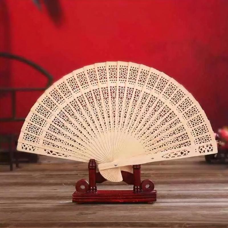 Duftender Holzfächer Faltfächer Handfächer Hochzeitsfeier Heimdekoration Ornamente Geschenk Hochzeitsfeier Zubehör