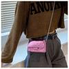 Textured Faux Leather Chain Bag for Women Trendy Shoulder Crossbody Purse