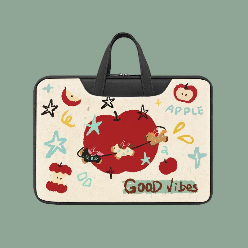 Cute Cartoon Animal Laptop Handbag Waterproof Shockproof Notebook Sleeve Bag Fits 13.3-16 Inch Carry Bag Attach To Luggage