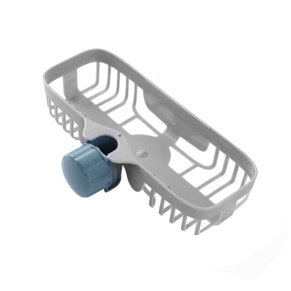 Adjustable Faucet Holder No Drill Sponge Storage Durable Sink Drain Rack  Bathroom Kitchen