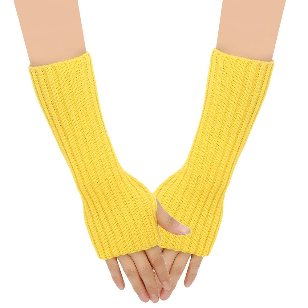 Arm Warmers Autumn Winter Cuffs Hand Sleeves Long Wool Gloves Men Women Knit Sleeves Warm Elastic Fashion Lady Sexy