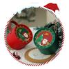 Nova caixa de doces de Natal, caixa de presente de Natal, caixa de doces de papelão com alça de couro, suprimentos para presentes de festa de fim de ano, caixa de presente de Natal