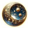 Retro Round Metal Tin Signs Sun And Moon Face Decor Pattern Nostalgic Iron Painting Novelty For Cafe Bar Man Cave Wall Decor