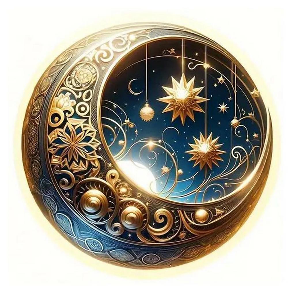 Retro Round Metal Tin Signs Sun And Moon Face Decor Pattern Nostalgic Iron Painting Novelty For Cafe Bar Man Cave Wall Decor