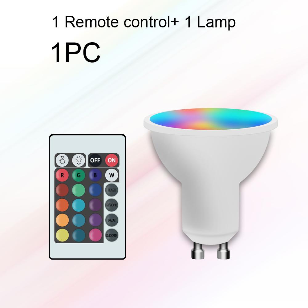 

16 color RGBW AC 85-265V GU10 LED Bulb 16 colors 24-button remote control bedroom atmosphere light living room decoration light
