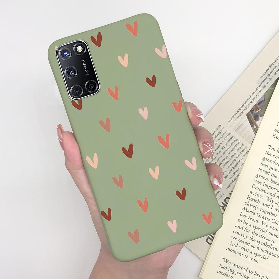 For Oppo A52 A72 A92 Case Cartoon Silicone Coque Heart Painted Cover For Oppo A72 A52 A 52 A 72 A 92 OppoA52 OppoA92 Phone Case