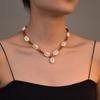 2025 New Fashion Shell Shell Beaded Necklace Adjustable Hand Knitting White Shell Necklace Adjustable Neck Chain for Woman