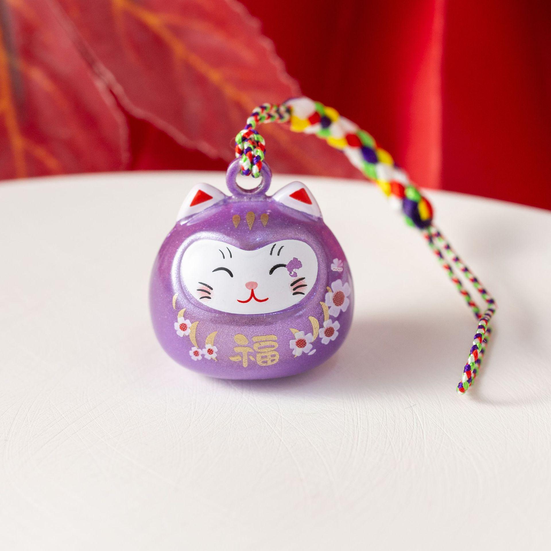 Японский манящий кот и Дарума Кулон на удачу Подарок