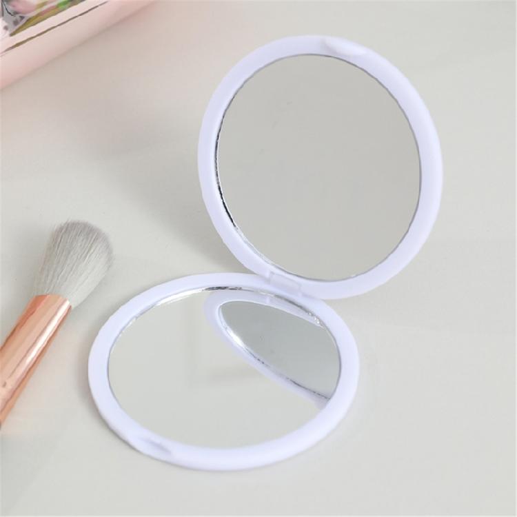 Travel Makeup Mirror Foldable Design With Double Side Glass Reflection Portable Handheld Round Cosmetic Mirror Gift
