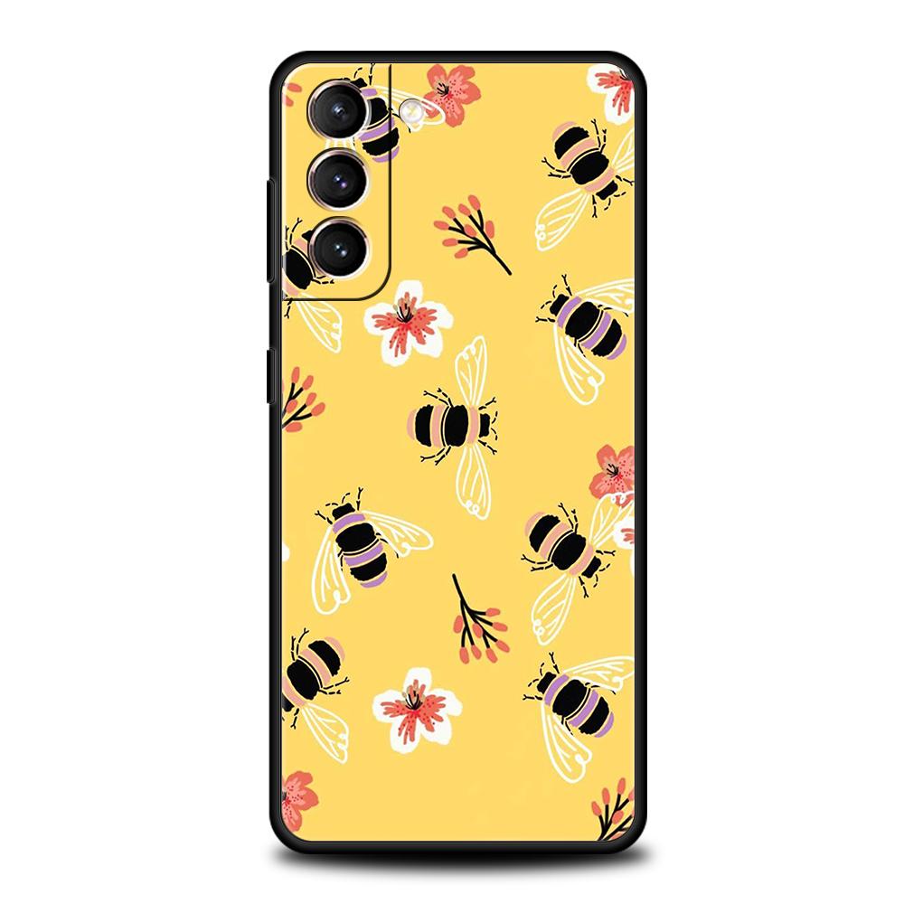 Bee Honey Phone Case For Samsung Galaxy S25 Edge S24 S23 S22 Ultra S20 S21 FE 5G S10 S9 Plus S10E Soft Cover