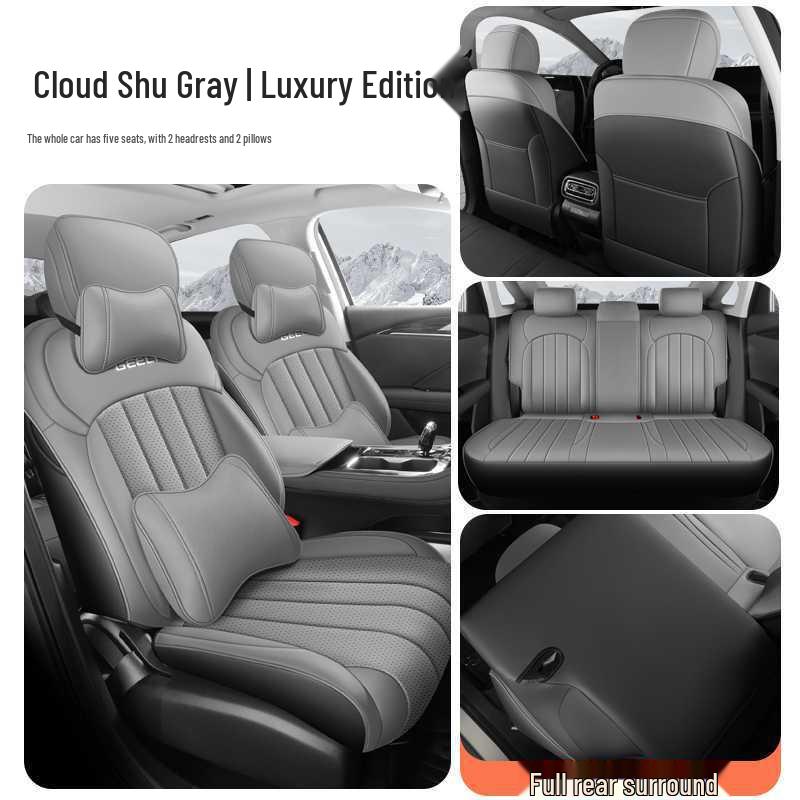 Perforated Leather Car Seat Covers for Geely Emgrand 5th Gen, All-Season, Vehicle-Specific, Full Coverage Seat Covers