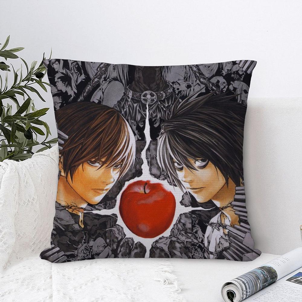 D-Death N-Note Pillow Case Plush Fabric Soft  Pillowcase Double Sided Print  Sofa Cushion Cover Throw Pillow Cover