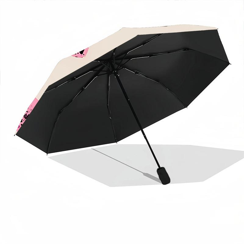 1pc Pink Bananas Open/Close Folding Umbrella, All- Portable Umbrella for & Men, Stylish Accessory (Holiday Gift) 8-Rib Yy251213129