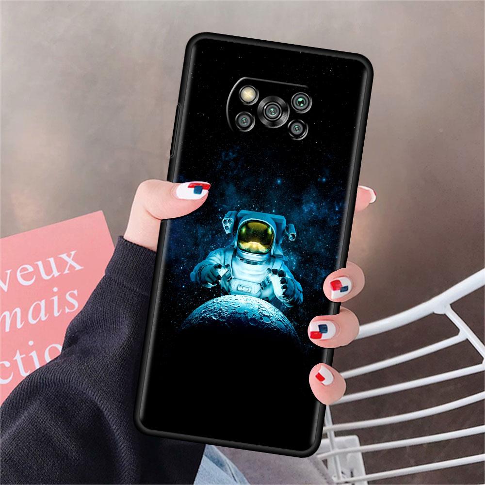 

Чехол для Xiaomi Mi Poco X3 NFC X4 Pro F3 F4 GT M4 M3 F1 C40 11 Lite 11T, мягкий силиконовый чехол для телефона, крутой одинокий астронавт Mi 11T