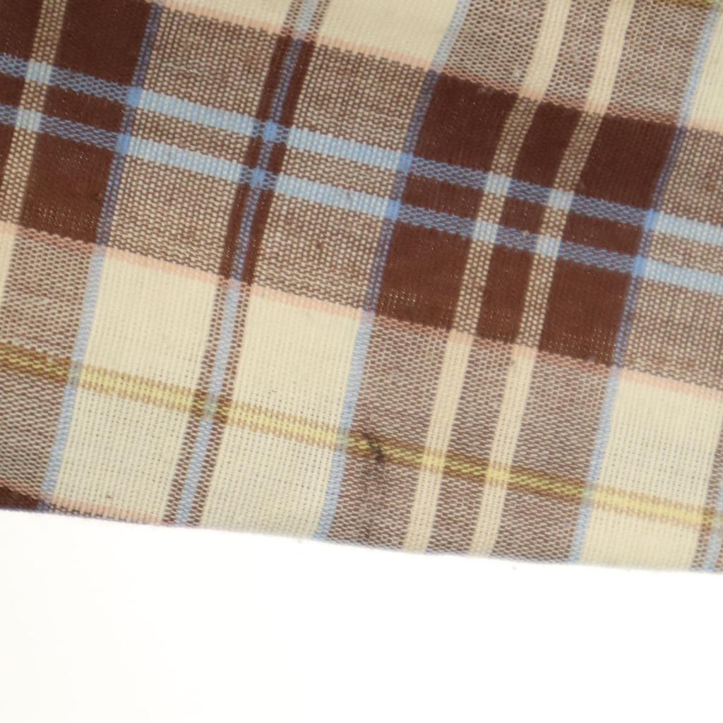 Sears 70s Made in USA Vintage Check Pattern Long sleeve CPO shirt L Brown Men's Used