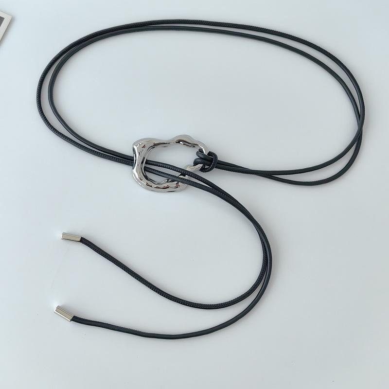 

Искусственный черный минималистичный кожаный ремень для платья, сплавная пряжка, тонкой ширины, для повседневного образа