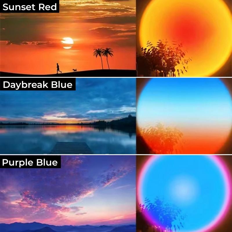 Rainbow Sunset LED Ceiling Downlight Foldable Projector Suface Mounted/Recessed Mood Atmosphere Bedroom Home Decor Spot Lighting