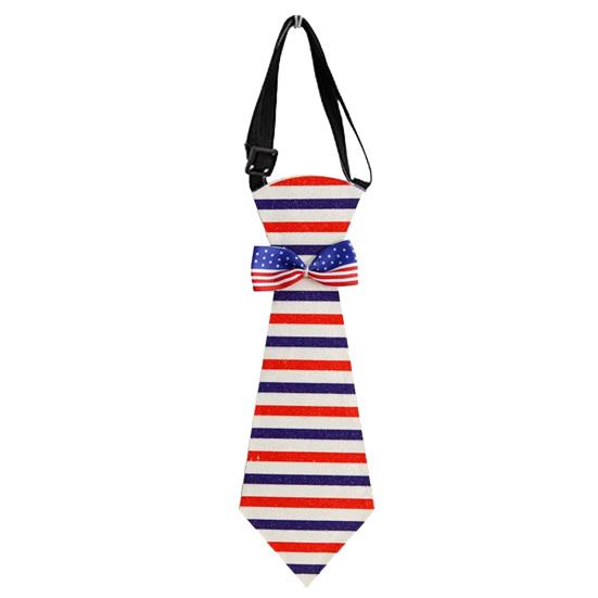 

Patriotic Bow Tie for Independence Day 2026 Adjustable Neck Strap Felt Fabric Knot-free Tie Party Decoration Accessories for July 4th B