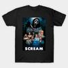 Heren Zwart Print T-shirt Scream Film No-Cut Transferpapier Print Katoenen T-shirt