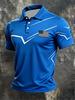 Patriotic Eagle Flag Print Short Sleeve Polo Shirt, Casual Men's Top