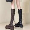 Winter Women Boots Fashion Belt Buckle Ladies Elegant Platform Long Pipe Booties Casual Women'S Knee High Booties