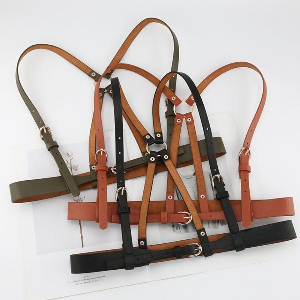 

Панк-ремешки из искусственной кожи, модный корсет, верхний пояс